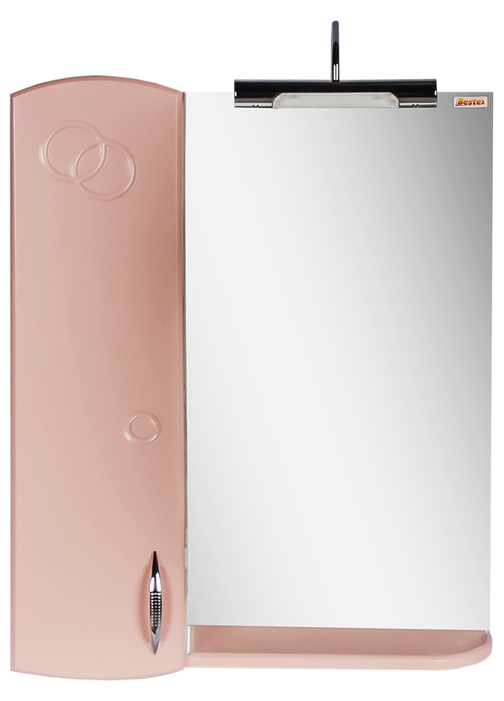 Зеркало 55 Улыбка (левый) розовый металлик СВ, 0523c.34L  w