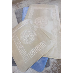 Набор ковриков для ванной и туалета 60*100+50*60 "Versace" ZALEL chream
