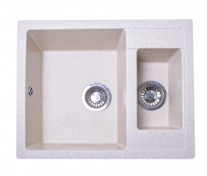 Кухонная мойка GranAlliance G-52 двухсекционная бежевый (595х485х200)