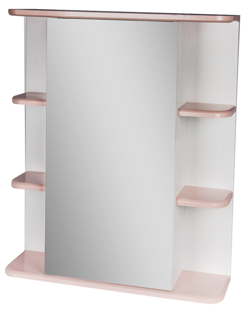 Зеркало 60 Бриз-2 (левый) розовый металлик L му v
