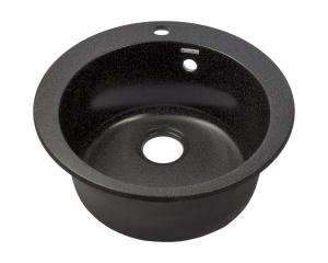 Кухонная мойка GranAlliance G-11 черный (490х490х190мм) БЕЗ СИФ.