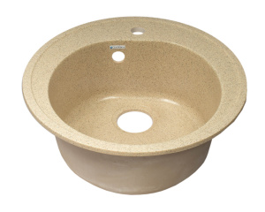 Кухонная мойка GranAlliance G-10 песок (500х500х180мм) БЕЗ СИФ.
