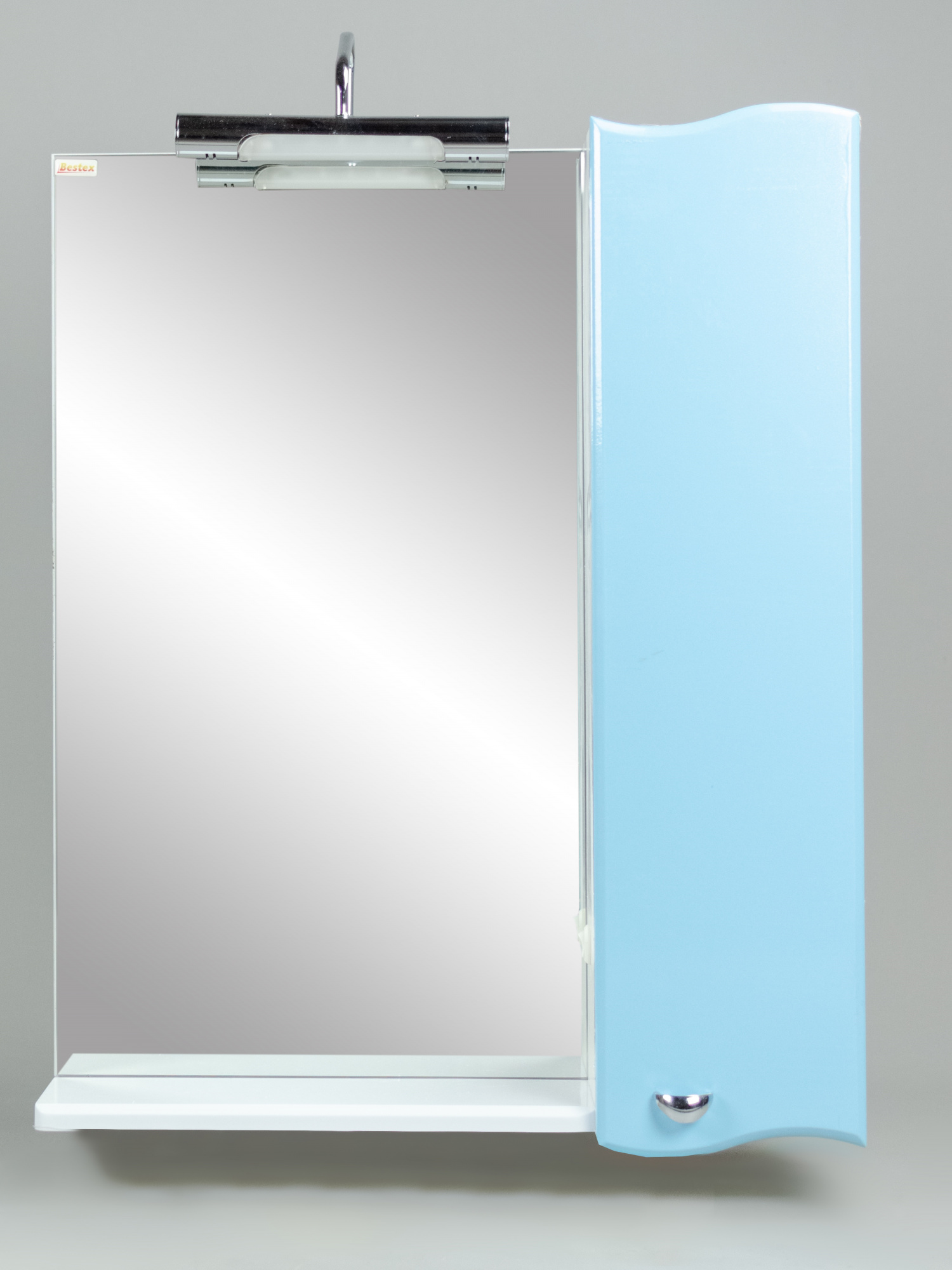Зеркало 55 Парус-3 (правый) бело-голубой металлик СВ, 2323c.1/46Rw