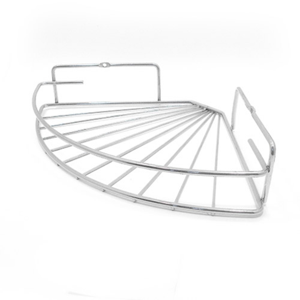 Полка 1-а ярусная угловая радиальная мелкая хром (вку-1.1.3)