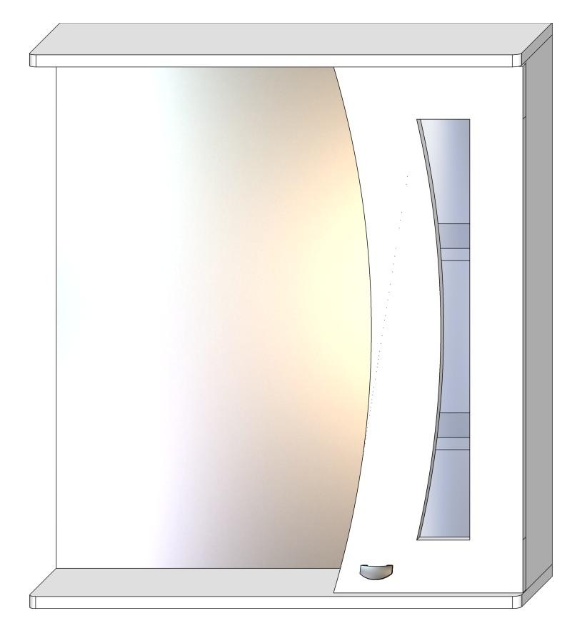 Зеркало 60 Лагуна (правый) галька белая СВ, 1025c.50Rw