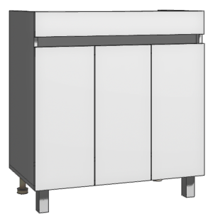 Тумба 80 Simple (под раковину Фостер-80) белый-дуб сонома m