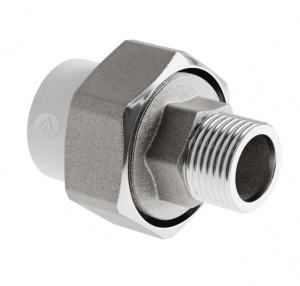 Муфта ком. раз. (нар.рез.) 25-3/4 Aqua сталь (20/240) му w