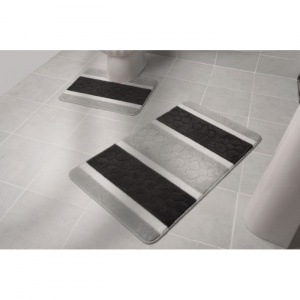 Набор ковриков для ванной и туалета 60*100 Zalel Silver (Multi), Black