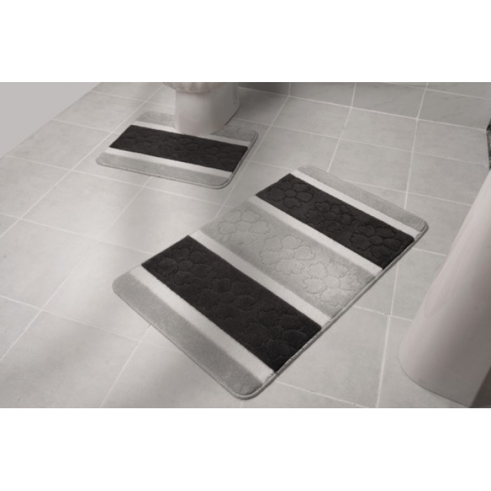 Набор ковриков для ванной и туалета 60*100 Zalel Silver (Multi), Black