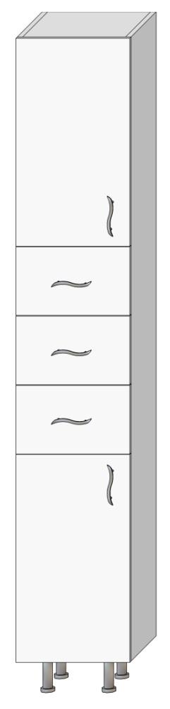 Пенал 33 Лагуна К (правый) (3 ящ.)1053k.1R w