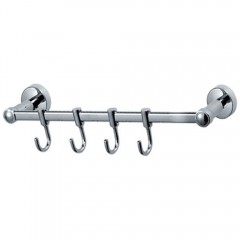 L205-4 Крючки на планке *4 хром подвижные  LEDEME