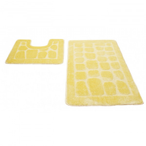 Набор ковриков для ванной и туалета 60*100, ZALEL (Mono), Yellow