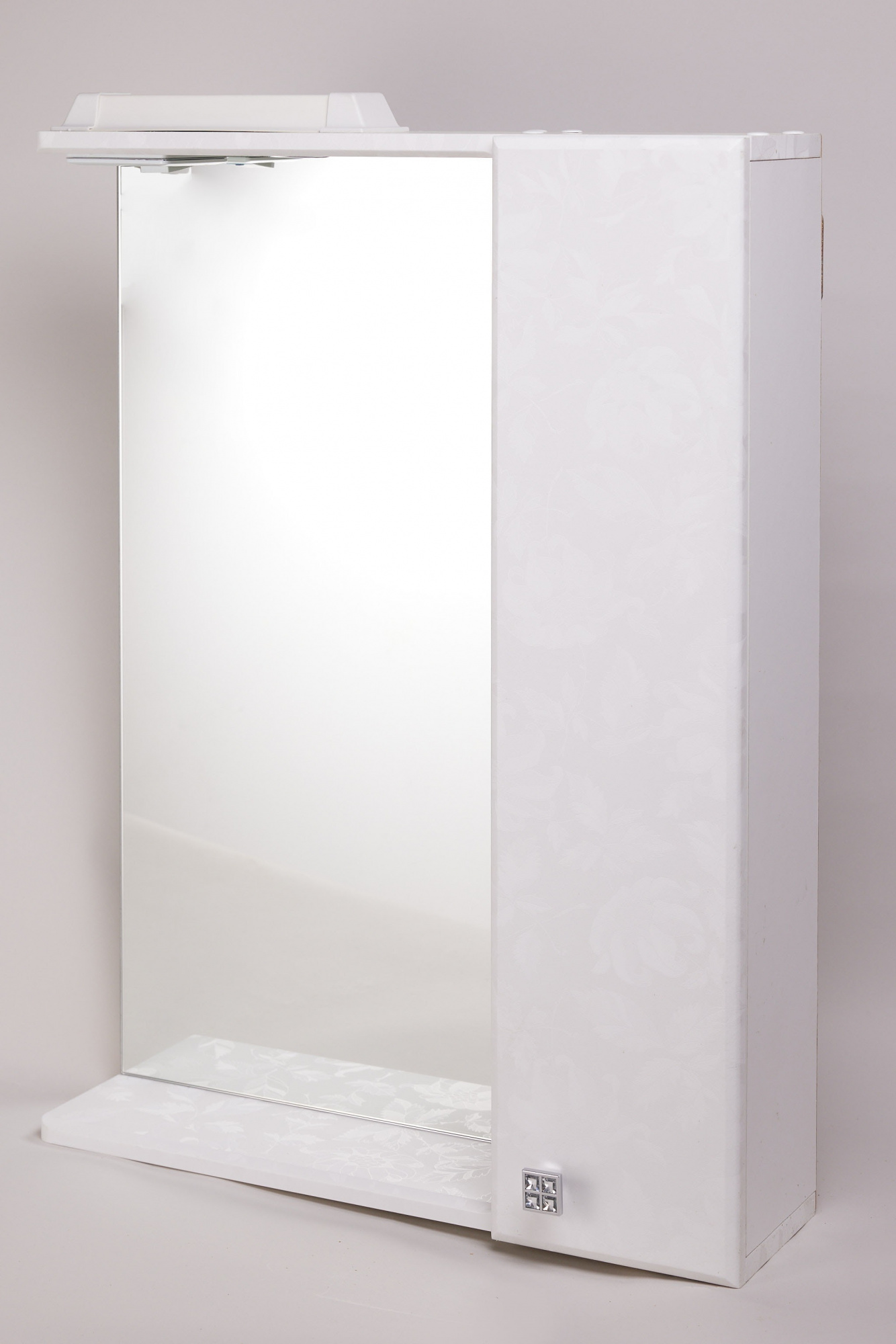 Зеркало 55 Сапфир (правый) белый шелк СВ, 1823c.4R w