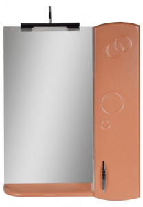 Зеркало-шкаф Bestex, 55х15х70 см, Улыбка 55, с подсветкой, правый, оранжевый металлик