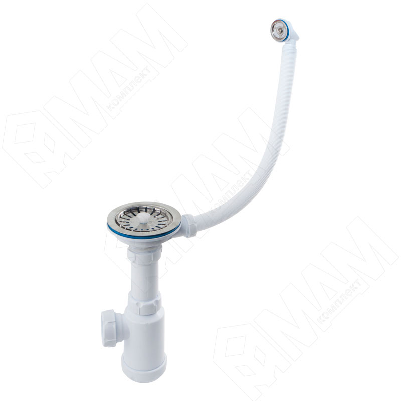 Сифон 1-й GRAND 1/2" с кругл.переливом ЭКО эконом