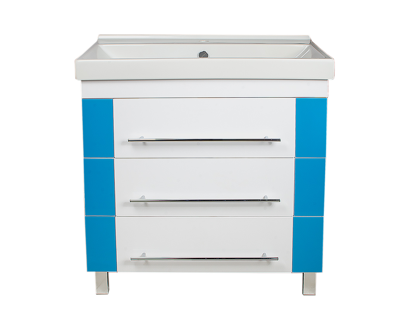 Тумба 80 Майорка (под раковину "FEST-80") голубое стекло m v