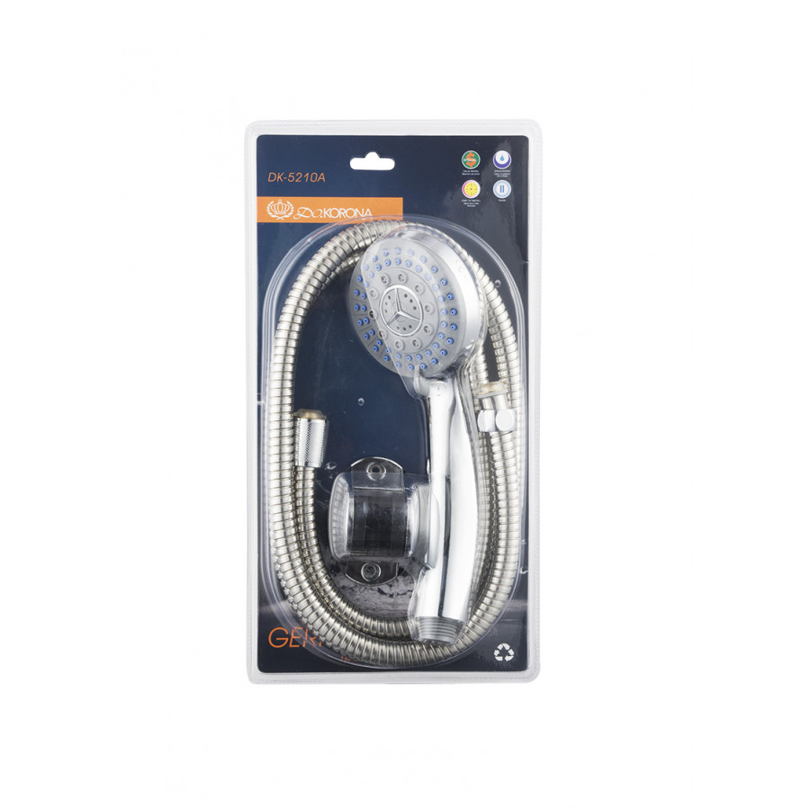 Комплект для душа (шланг+лейка+держатель) в блистере DK-5120 A