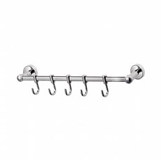 L205-5 Крючки на планке *5 хром подвижные  LEDEME