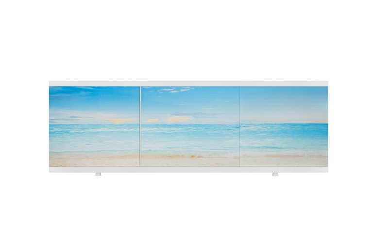 Экран под ванну пластиковый профиль, УФ печать SPD L-1,7 морской закат w