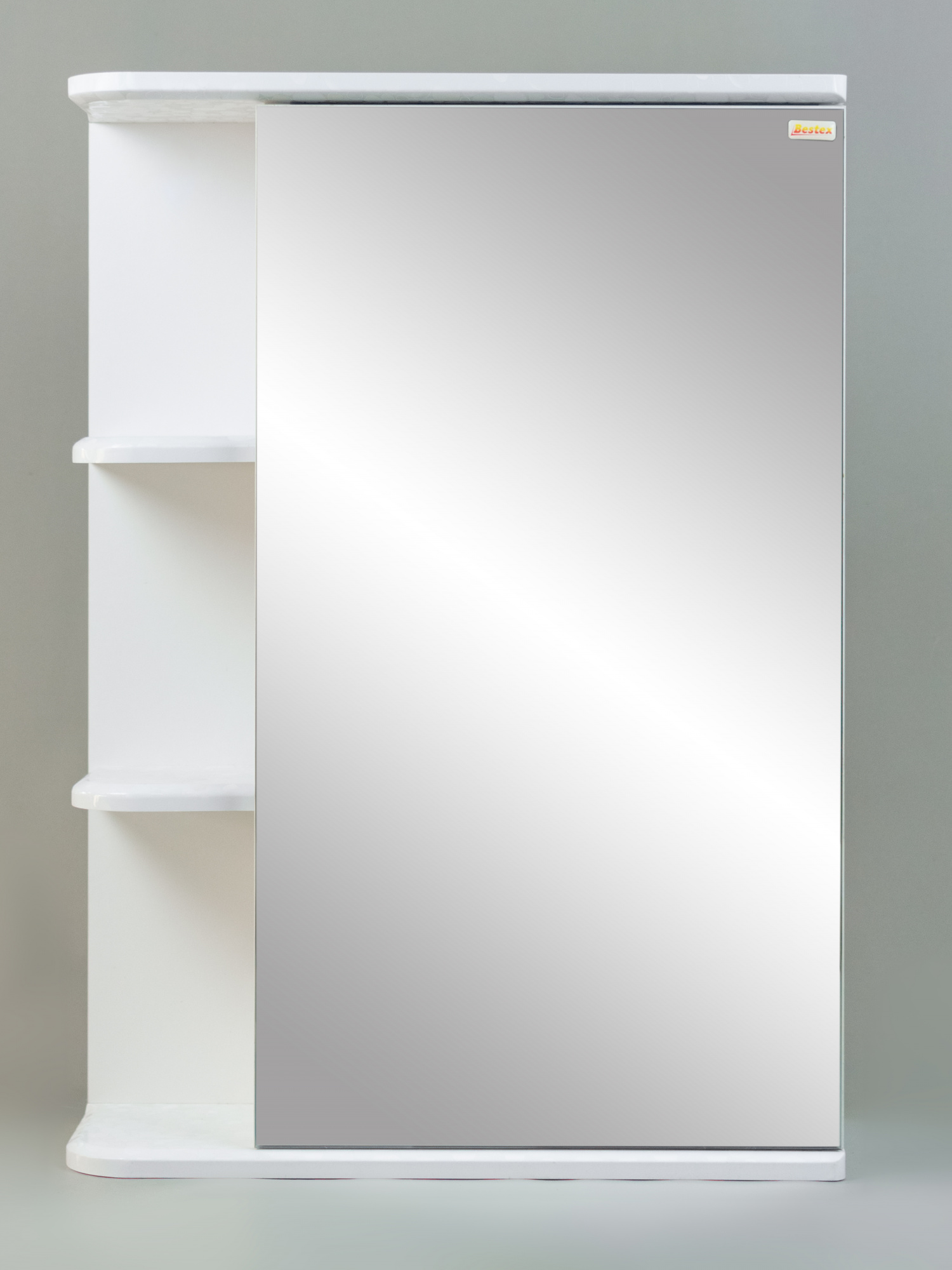 Зеркало 50 Бриз (правый) галька белая с рисунком, 0321p.50Rw