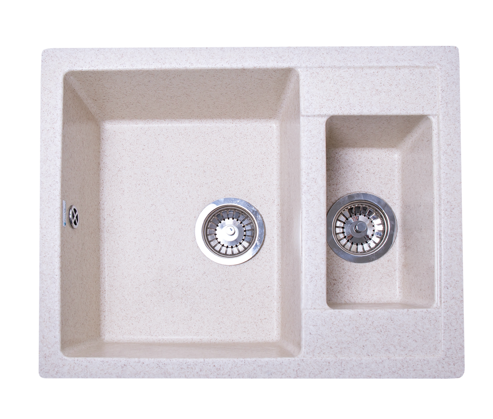 Кухонная мойка GranAlliance G-52 двухсекционная бежевый (595х485х200)