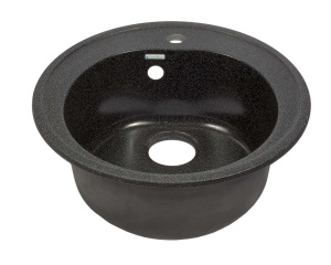 Кухонная мойка GranAlliance G-10 черный (500х500х180мм) БЕЗ СИФ.