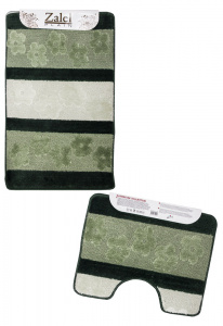 Набор ковриков для ванной и туалета 60*100 Zalel Silver (Multi), Green